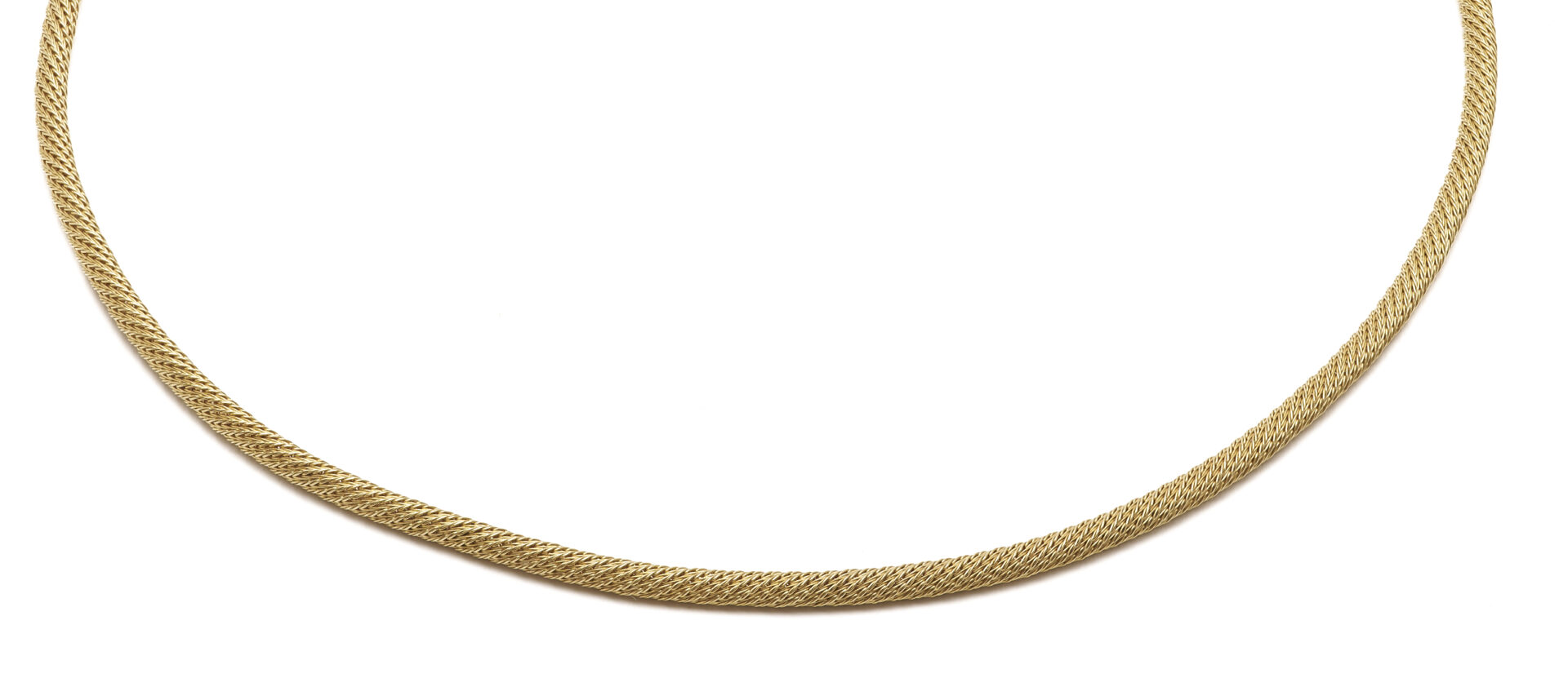 Lot 967: 14K Italian Gold Braided Necklace