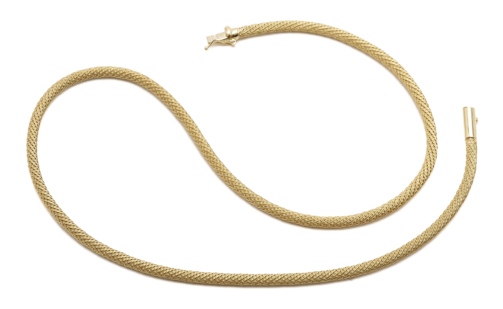 Lot 967: 14K Italian Gold Braided Necklace
