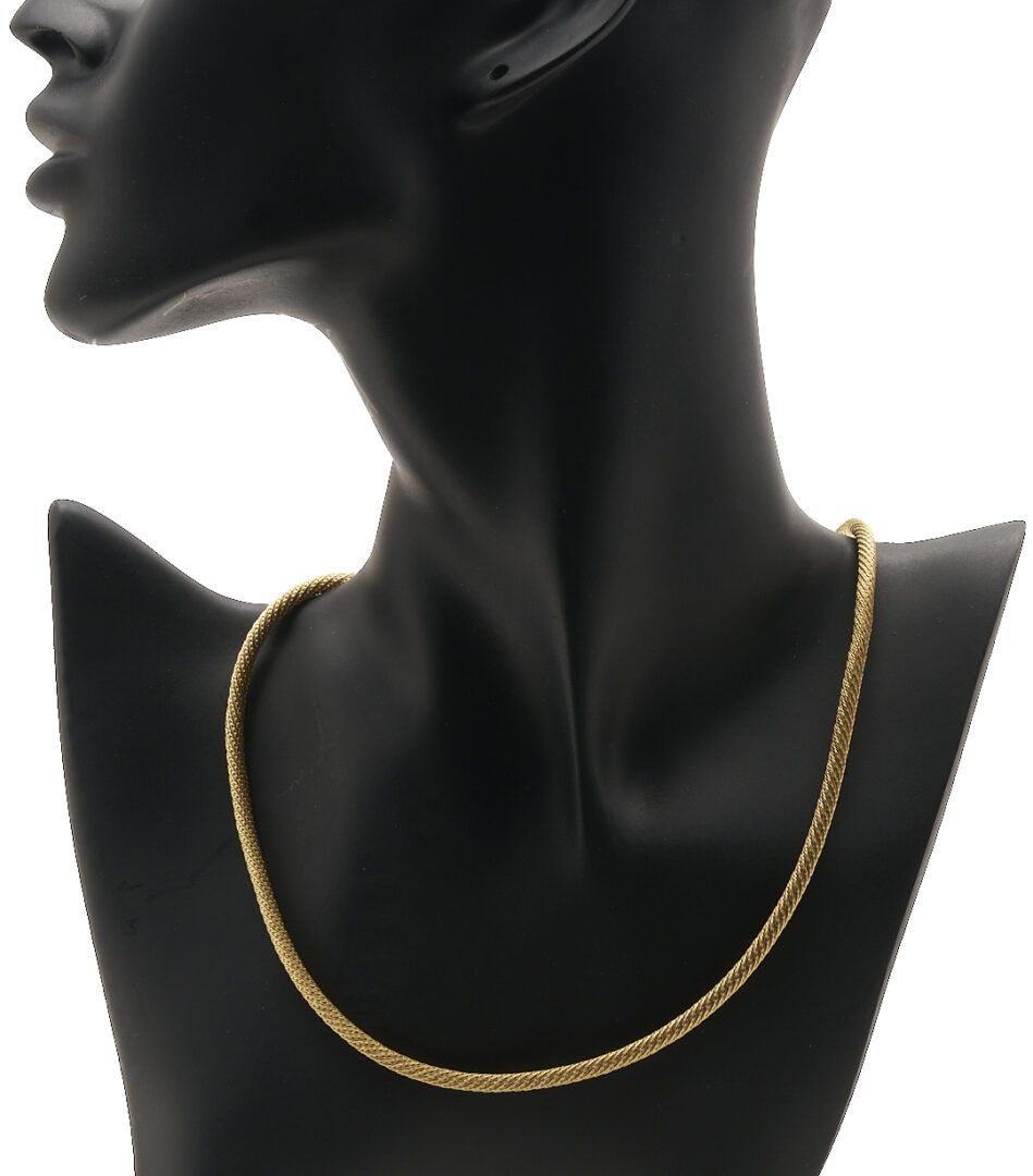 Lot 967: 14K Italian Gold Braided Necklace