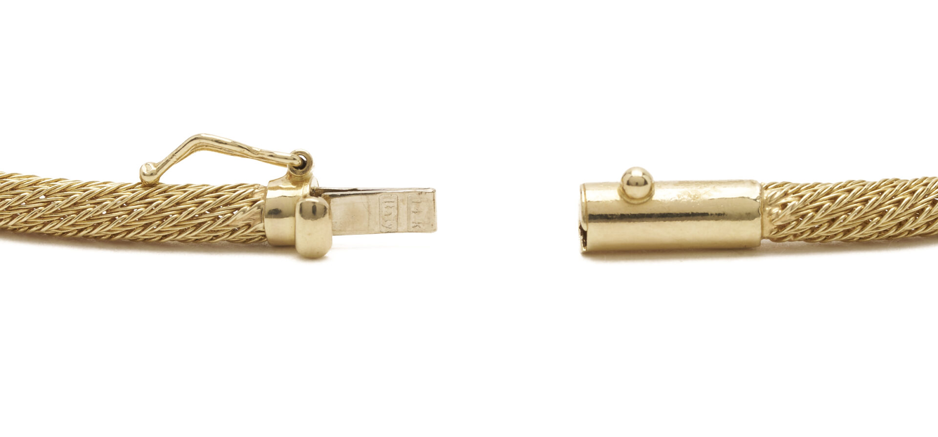 Lot 967: 14K Italian Gold Braided Necklace