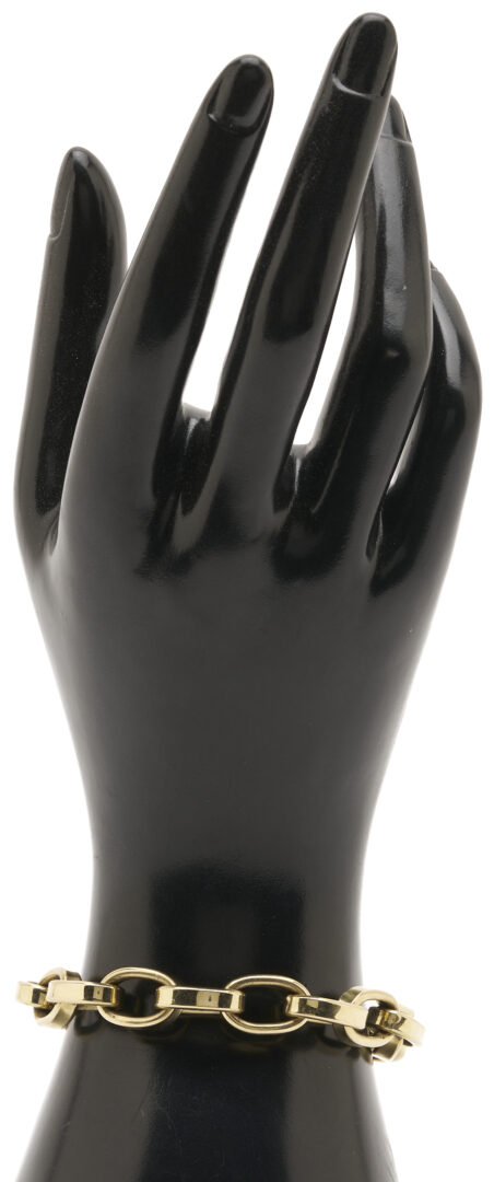 Lot 969: 14K Yellow Gold Italian Chain Link Bracelet