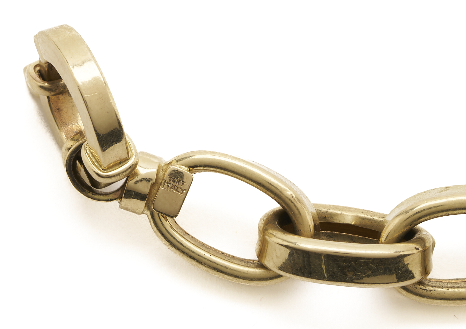 Lot 969: 14K Yellow Gold Italian Chain Link Bracelet