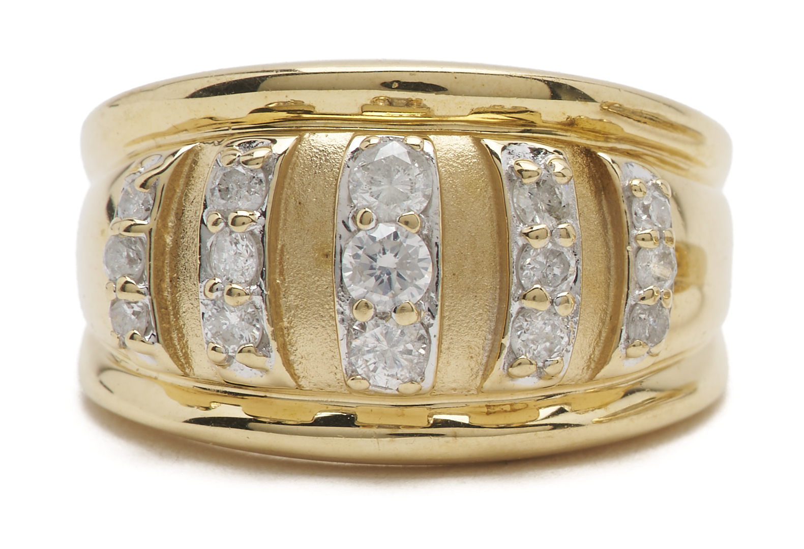 Lot 971: Three 14K Gold & Diamond Rings