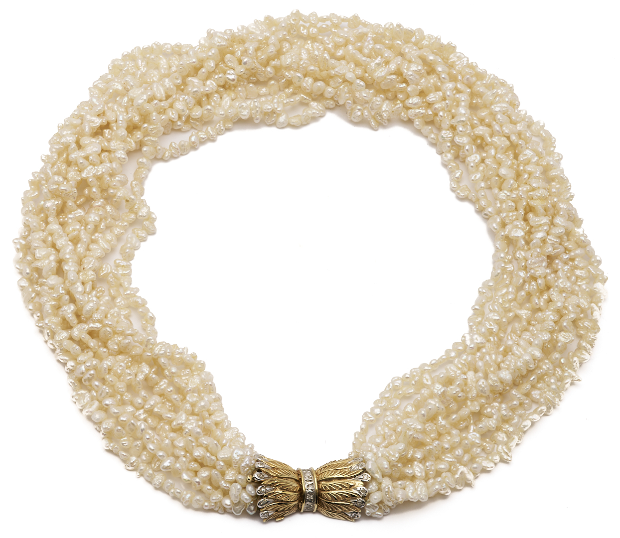 Lot 976: Multi Strand Freshwater Pearl Necklace & Bracelet