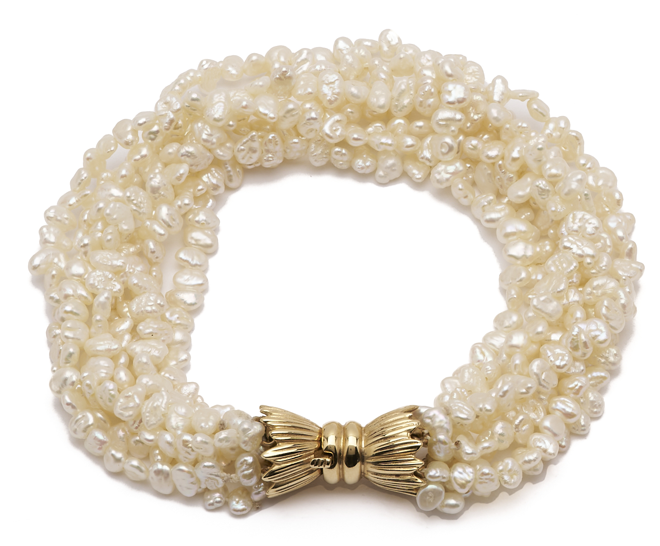 Lot 976: Multi Strand Freshwater Pearl Necklace & Bracelet