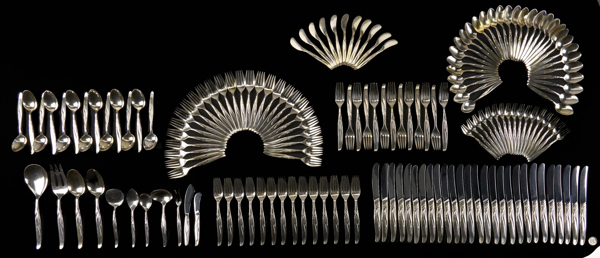 Lot 97: 164 Pcs. Towle Southwind Sterling Flatware, svc. for 27