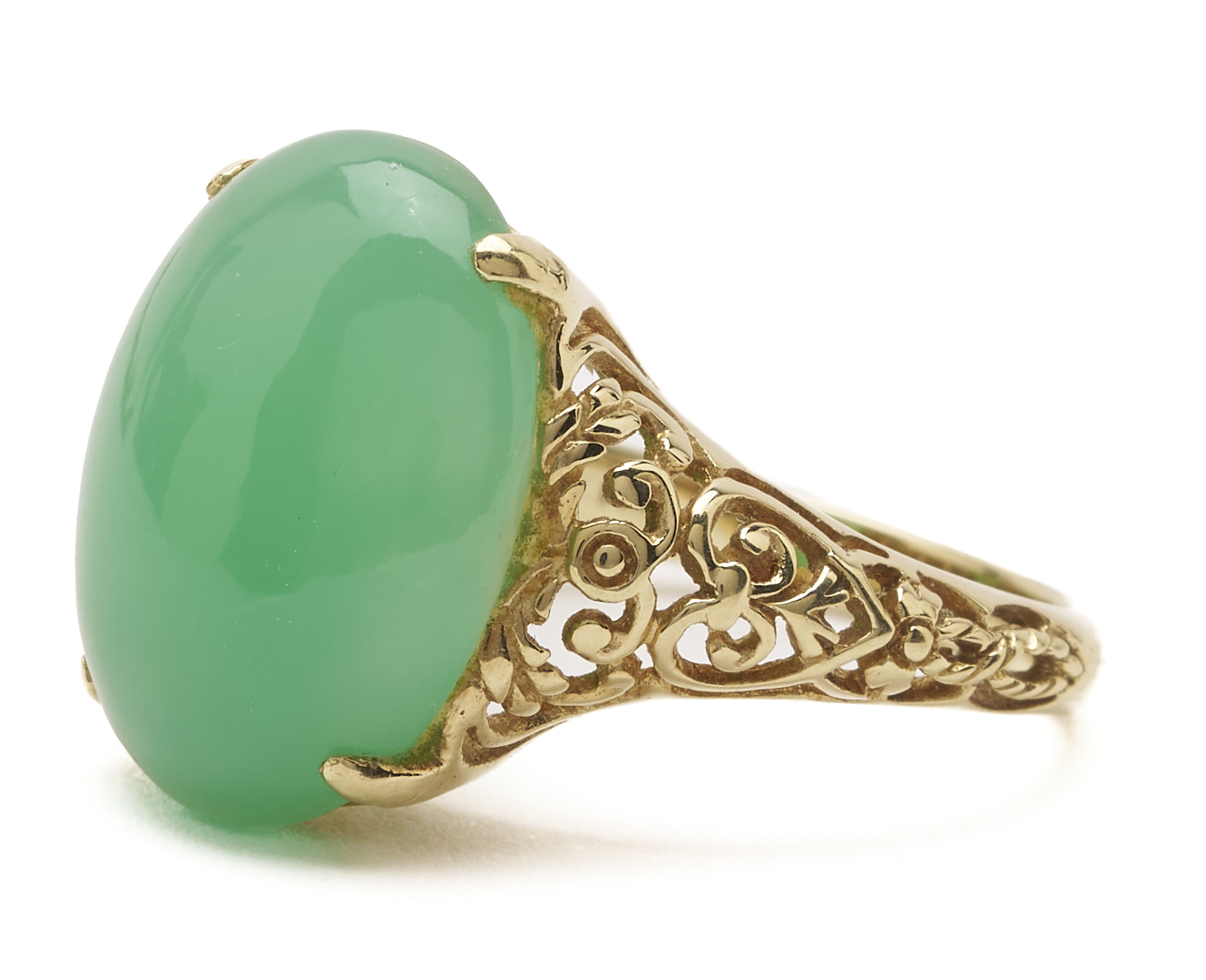 Lot 980: 4 Gold, Silver, & Gemstone Jewelry Items