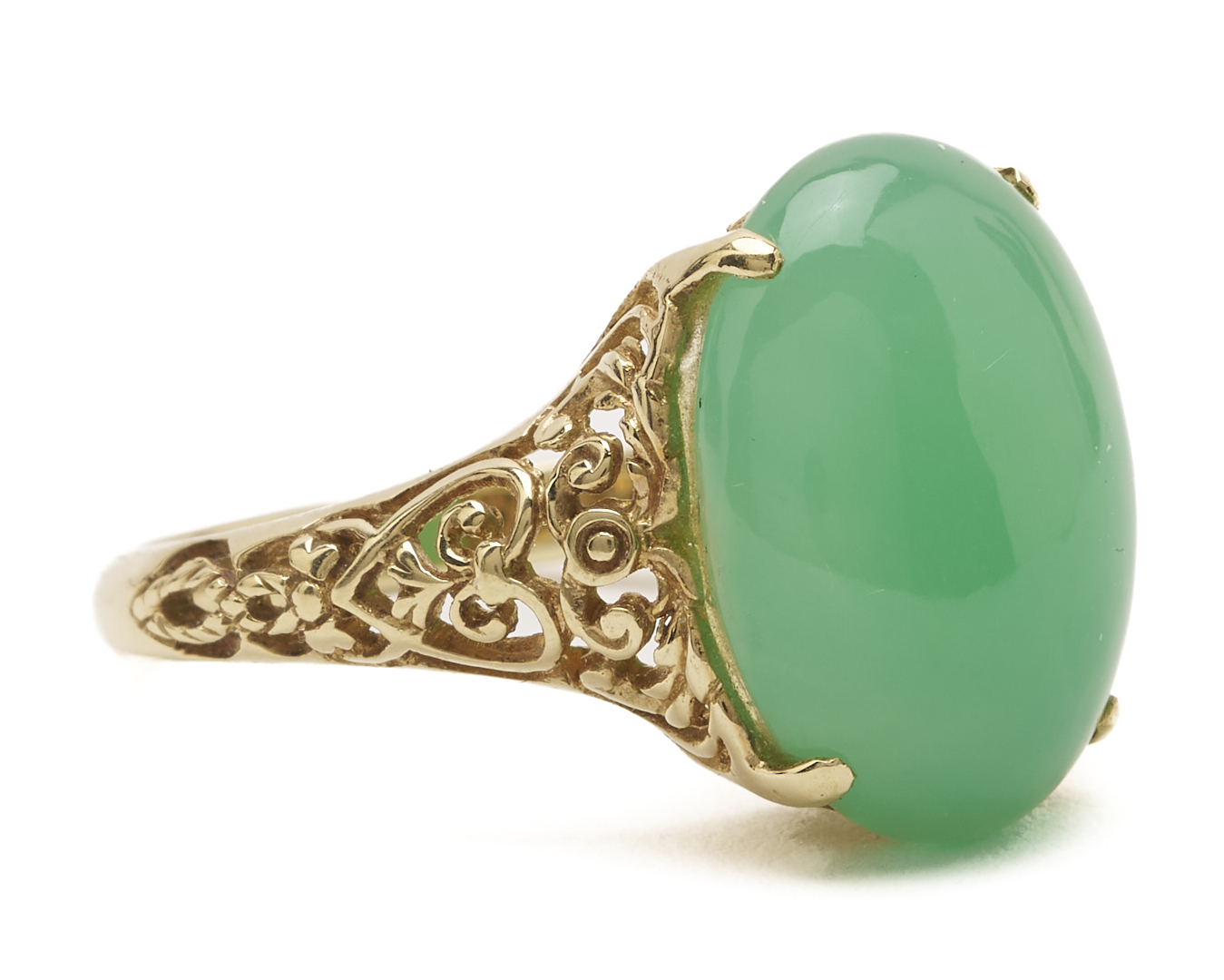 Lot 980: 4 Gold, Silver, & Gemstone Jewelry Items