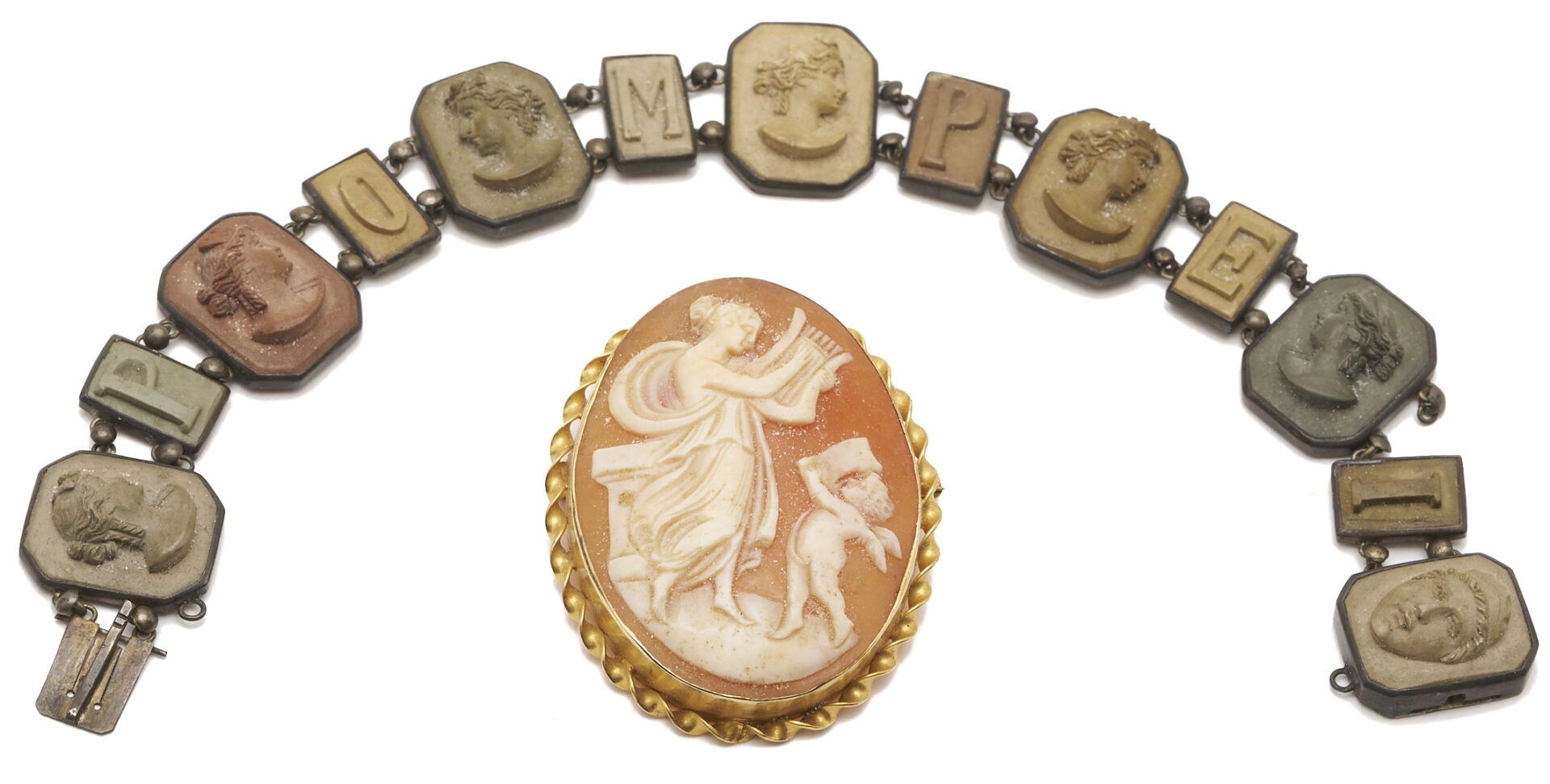 Lot 980: 4 Gold, Silver, & Gemstone Jewelry Items