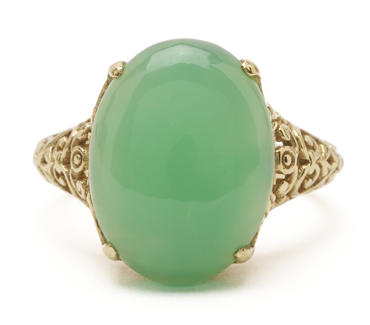 Lot 980: 4 Gold, Silver, & Gemstone Jewelry Items