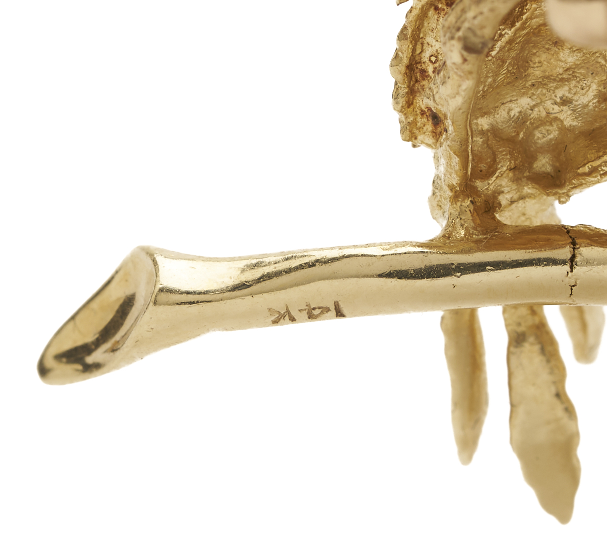 Lot 982: 14K Gold Triple Bird Brooch