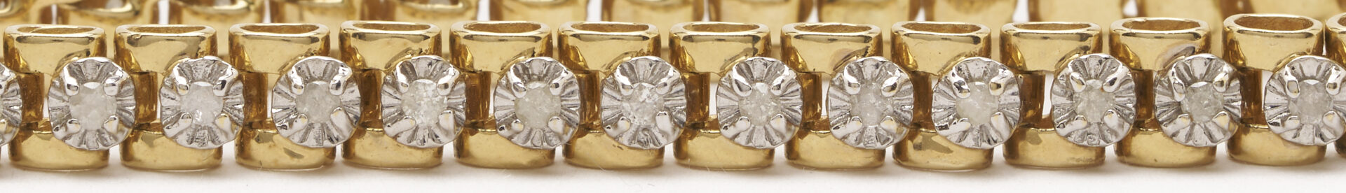 Lot 987: 14K Gold & Diamond Bracelet