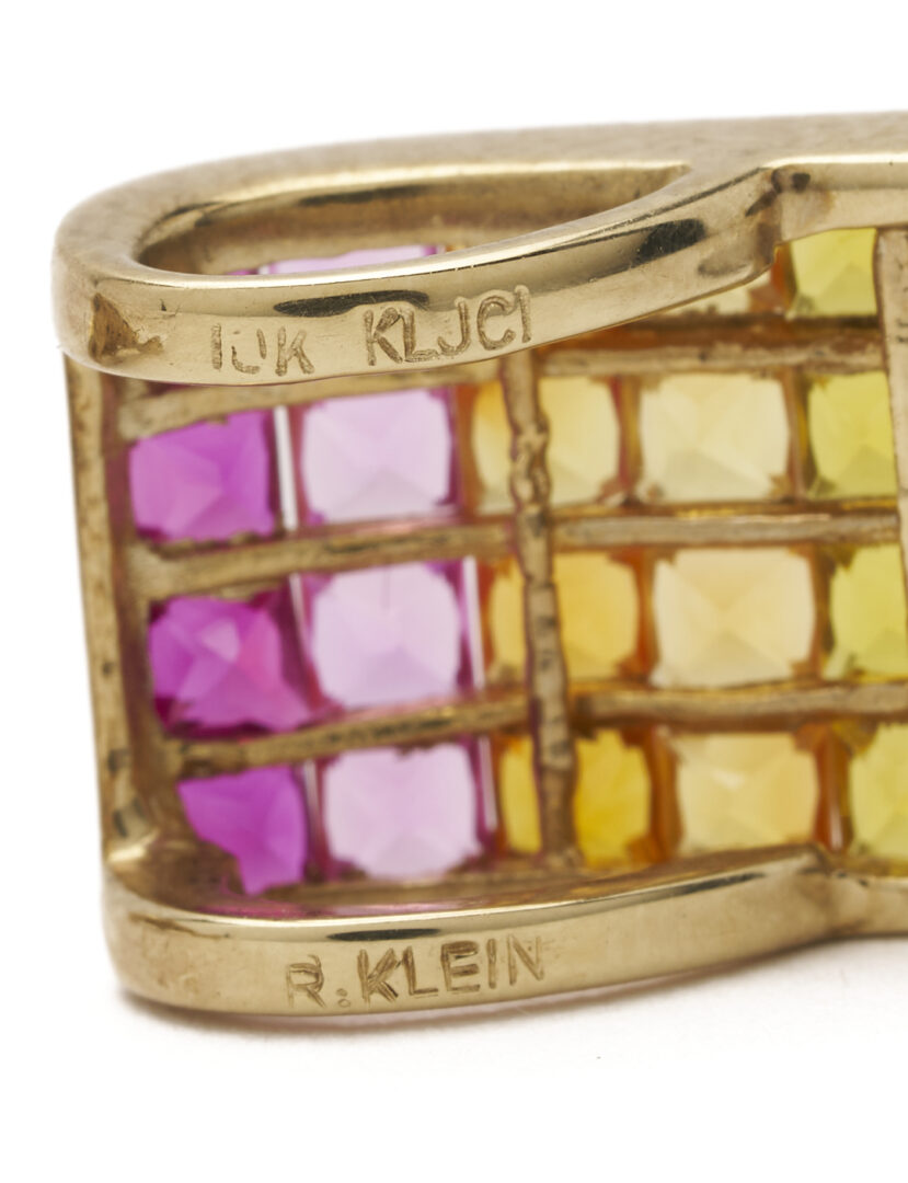 Lot 989: Gold, Silver, & Gemstone Necklace Lot