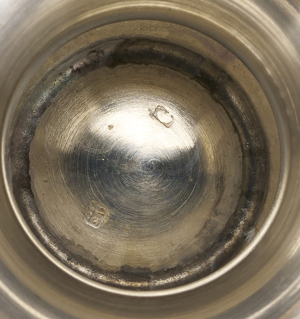 Lot 993: 3 European Silver Items: Bowl, Pill Box, and Vase