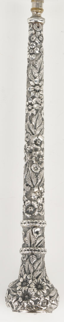 Lot 994: 4 pcs Continental Silver: Box, Sugar and Server plus Sterling Magnifying Glass