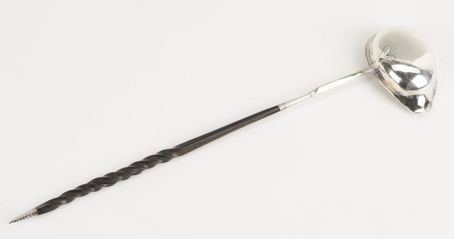 Lot 996: Irish Sterling Sugar Bowl & Cream Jug plus English Ladle, 3 pcs