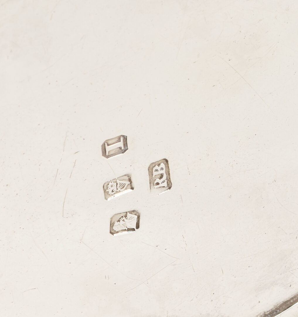 Lot 996: Irish Sterling Sugar Bowl & Cream Jug plus English Ladle, 3 pcs