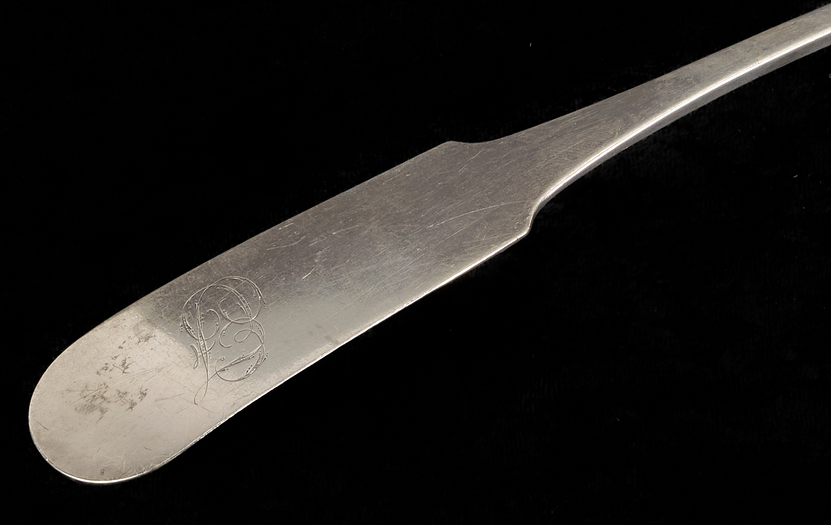 Lot 998: American Coin Silver Ladle, attrib. William Ward Jr. and 2 American Coin Silver Creamers, Joseph Shoemaker