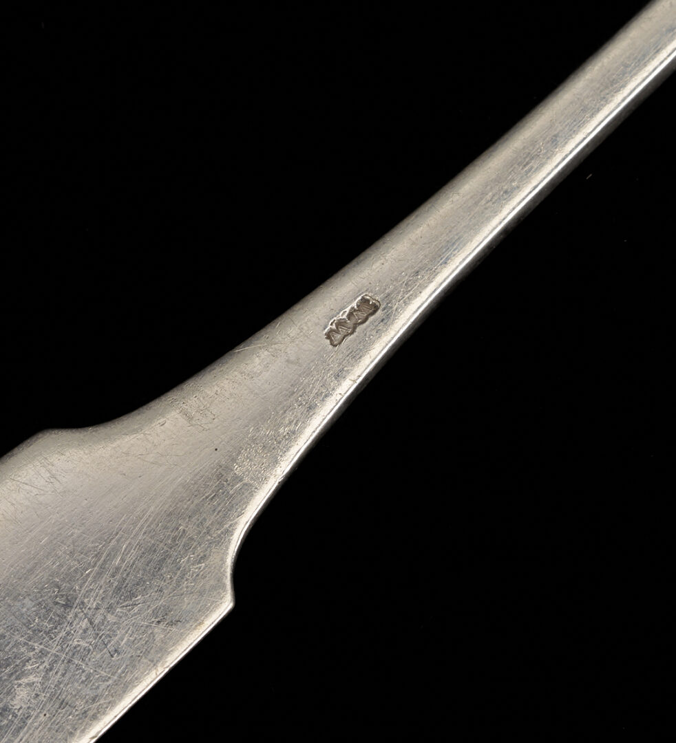 Lot 998: American Coin Silver Ladle, attrib. William Ward Jr. and 2 American Coin Silver Creamers, Joseph Shoemaker