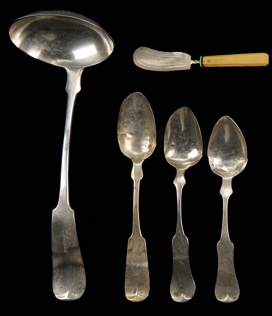 Lot 999: Assorted Coin & Sterling Silver Incl. Ladle, 12 Knives