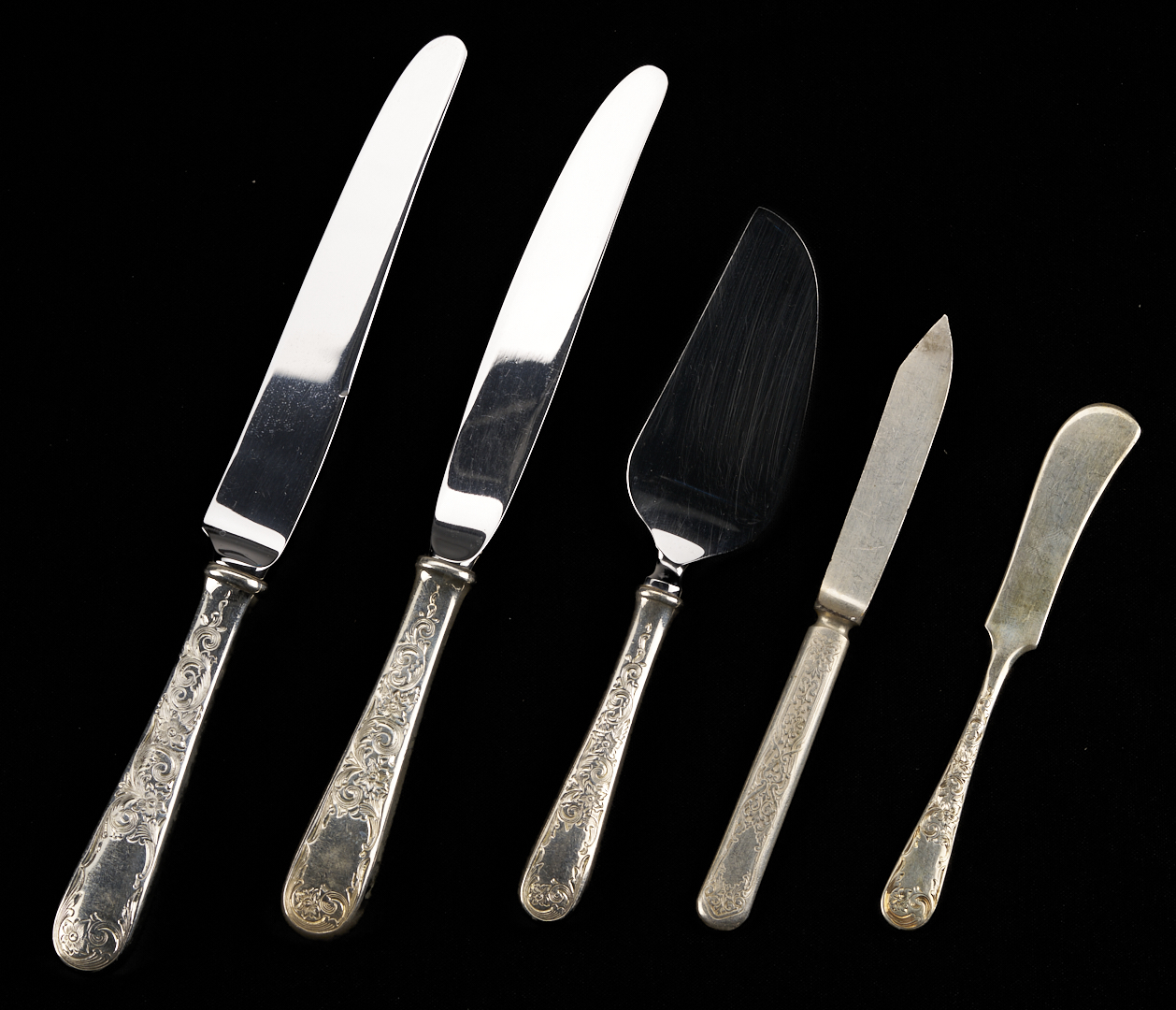 Lot 99: 125 Pcs Kirk Old Maryland Sterling Flatware Plus 4 Others