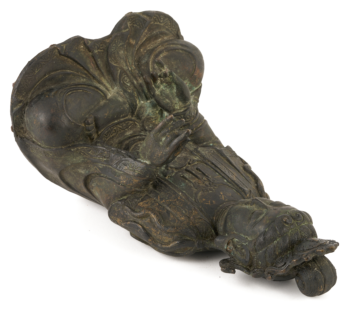 Lot 9: Chinese 17th C. Bronze Buddhist Figure