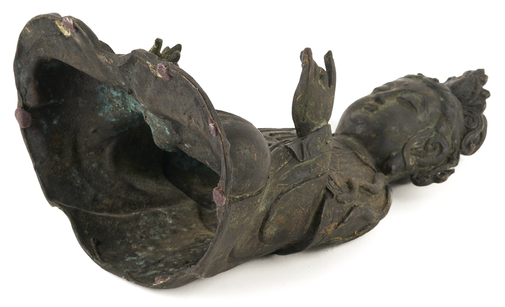 Lot 9: Chinese 17th C. Bronze Buddhist Figure