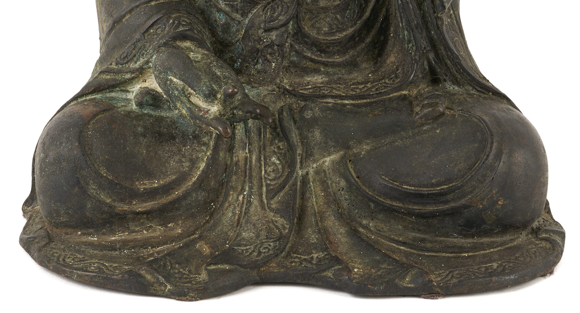Lot 9: Chinese 17th C. Bronze Buddhist Figure