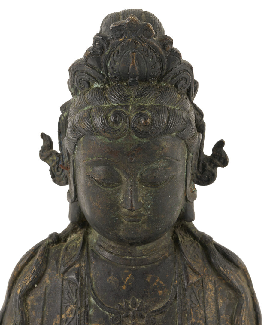Lot 9: Chinese 17th C. Bronze Buddhist Figure
