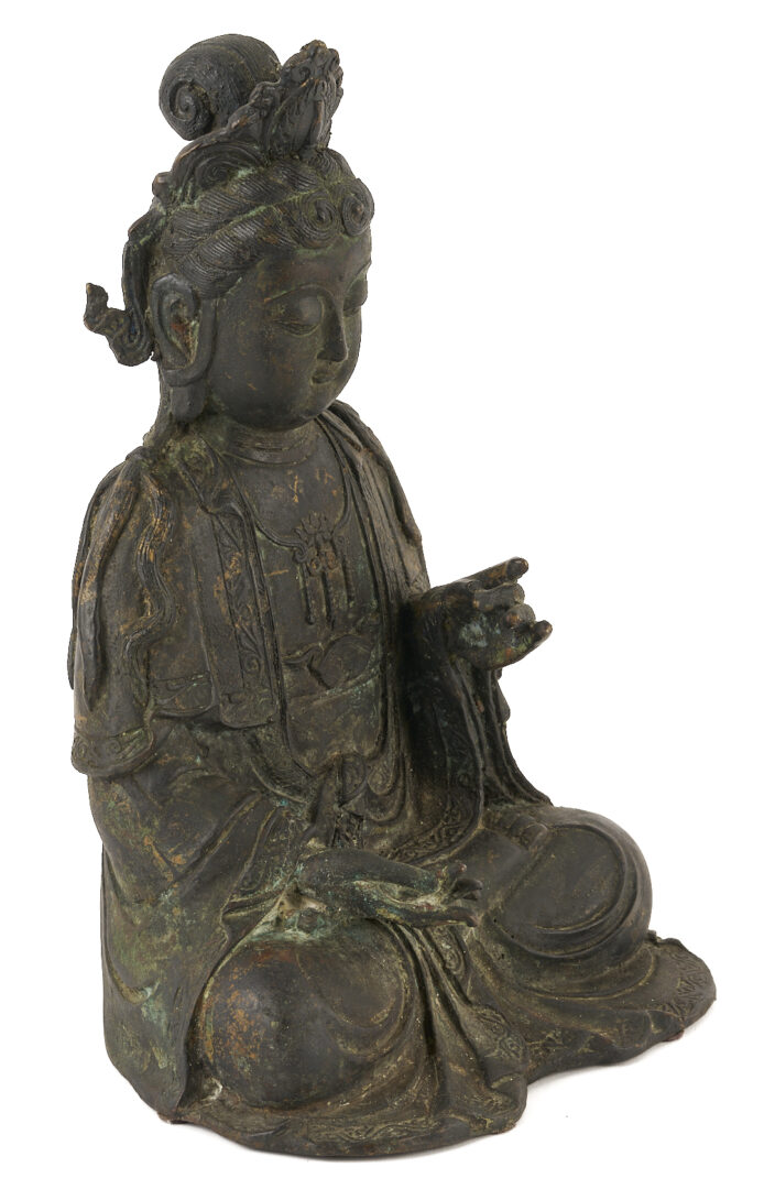 Lot 9: Chinese 17th C. Bronze Buddhist Figure