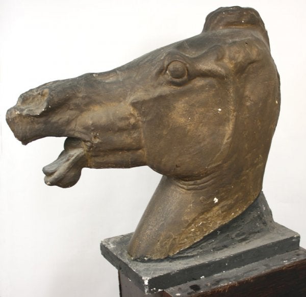 Lot 159: Monumental gilt plaster casting of horse of Helios for Nashville Parthenon