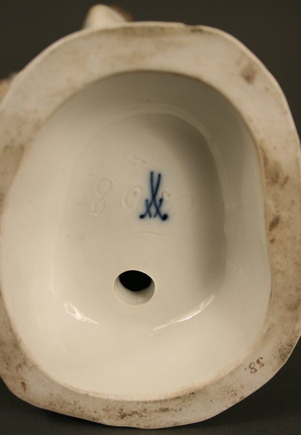 Important Meissen female nude porcelain by Walter Schott.