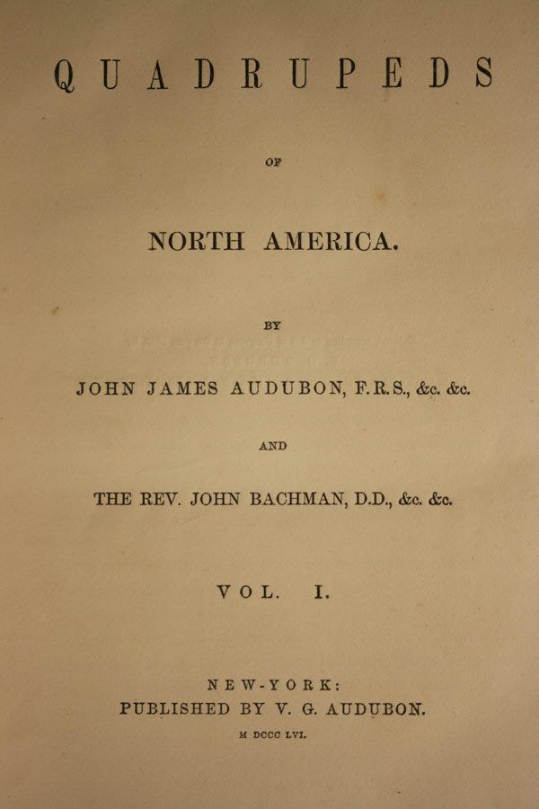 Lot 145: 10 vol. Audubon Octavo Birds of America, Quadruped