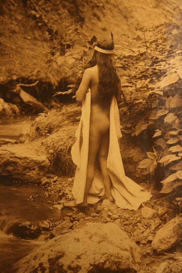 Edward Curtis orotone, The Maid of Dreams, 1909