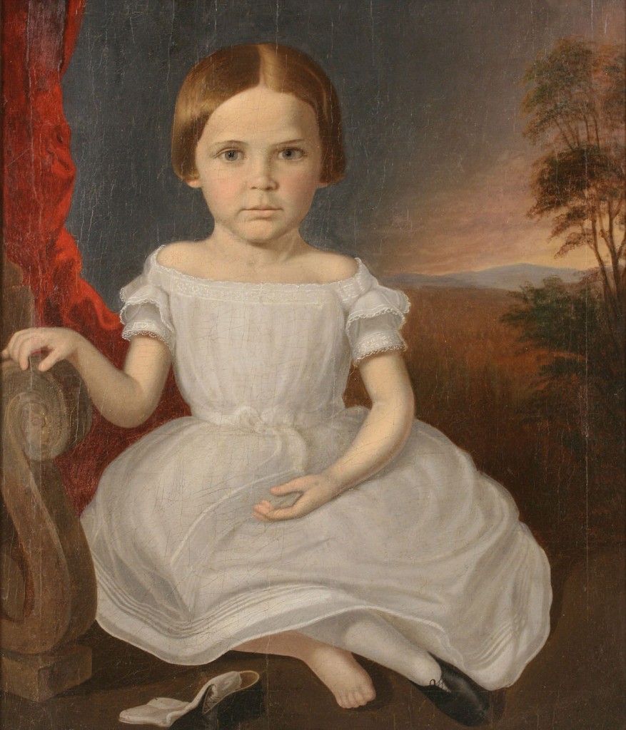 Lot 30: Samuel Shaver Portrait of Young Girl