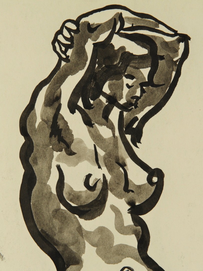 Lot 183: Joseph Delaney Watercolor Nude