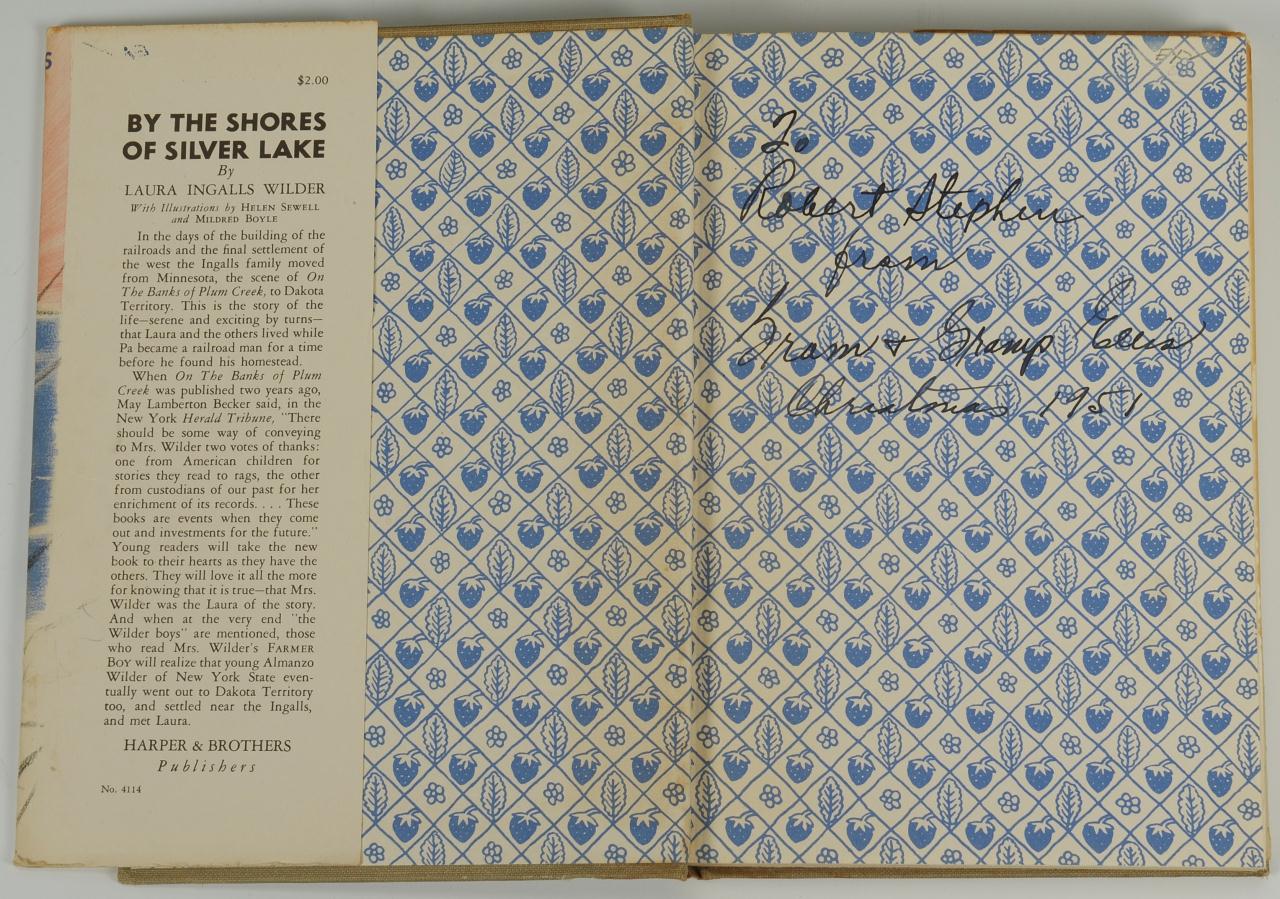 Lot 349: 2 signed Laura Ingalls Wilder "Little House" books