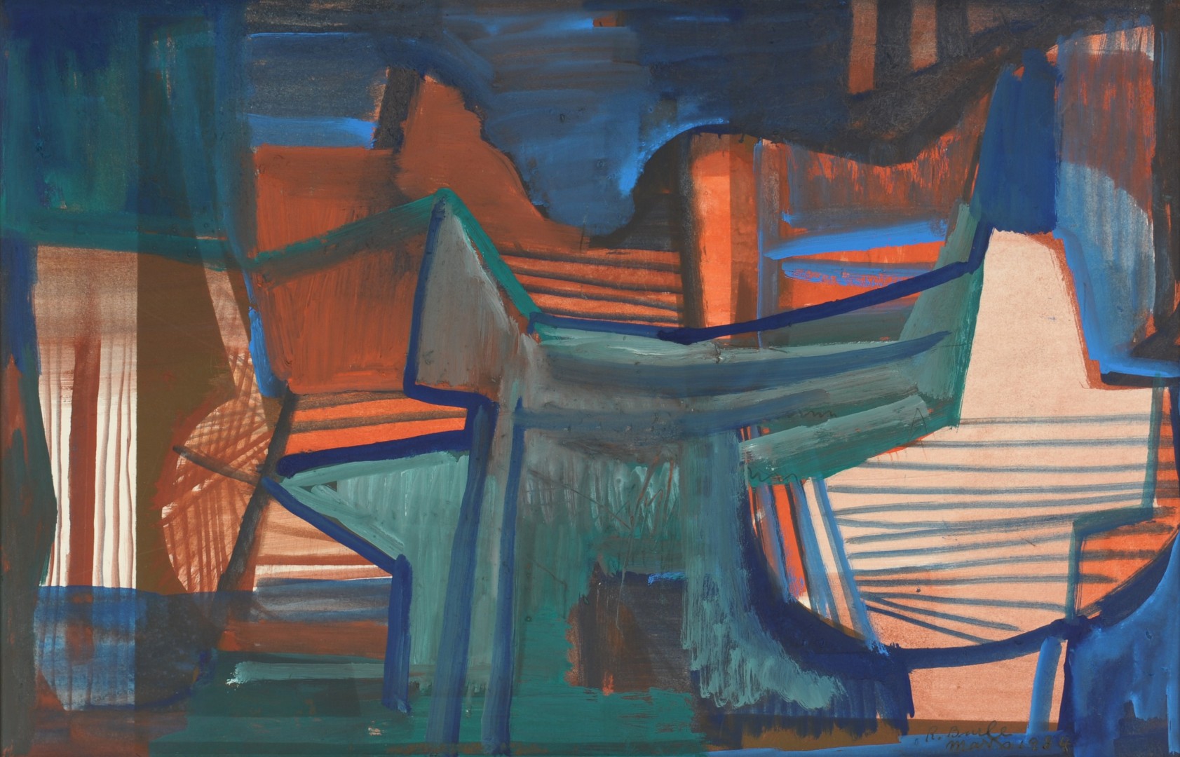 Lot 177: Roberto Burle Marx Abstract Painting