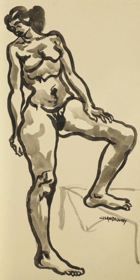 Lot 177: 3 Joseph Delaney Nude drawings