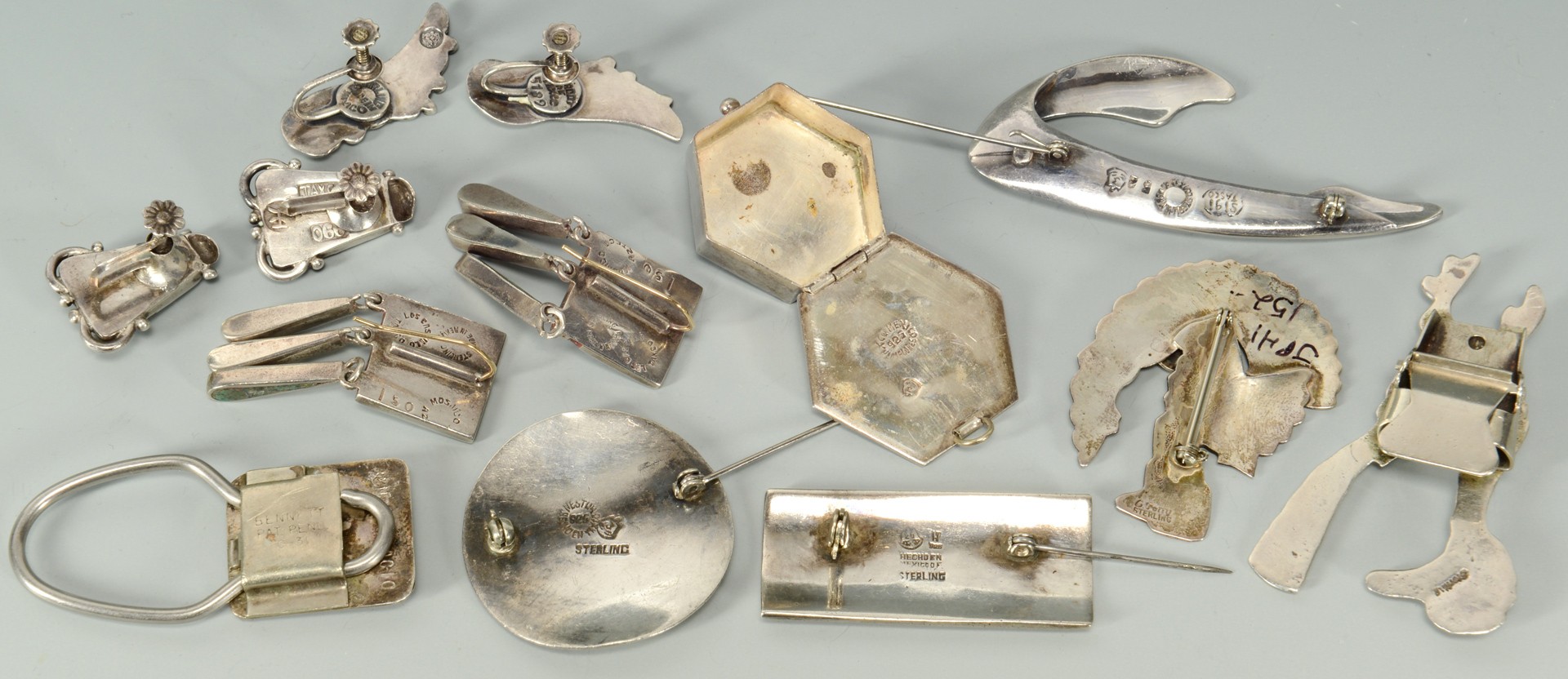 Lot 388: Mexican Designer Jewelry w/ SW American Jly