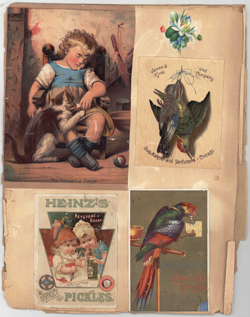 Lot 700: Victorian Scrapbook with Vintage Ads, TN Interest