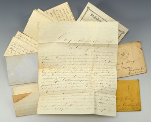 Lot 126: Grouping of Civil War letters including Antietam b