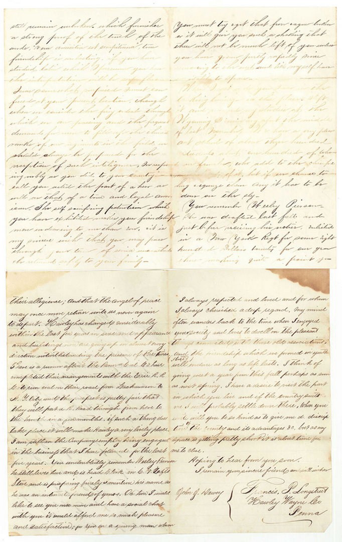 Lot 126: Grouping of Civil War letters including Antietam b