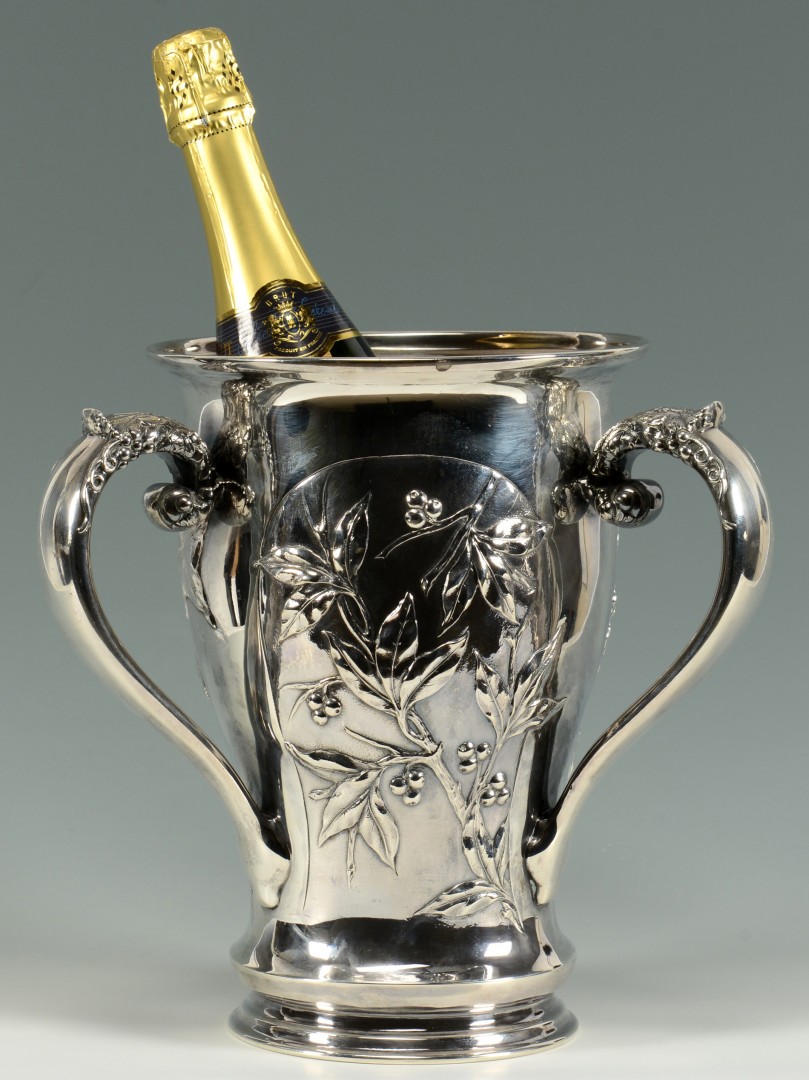 Lot 65: Art Nouveau Sterling Presentation Cup, 70.6 oz tro