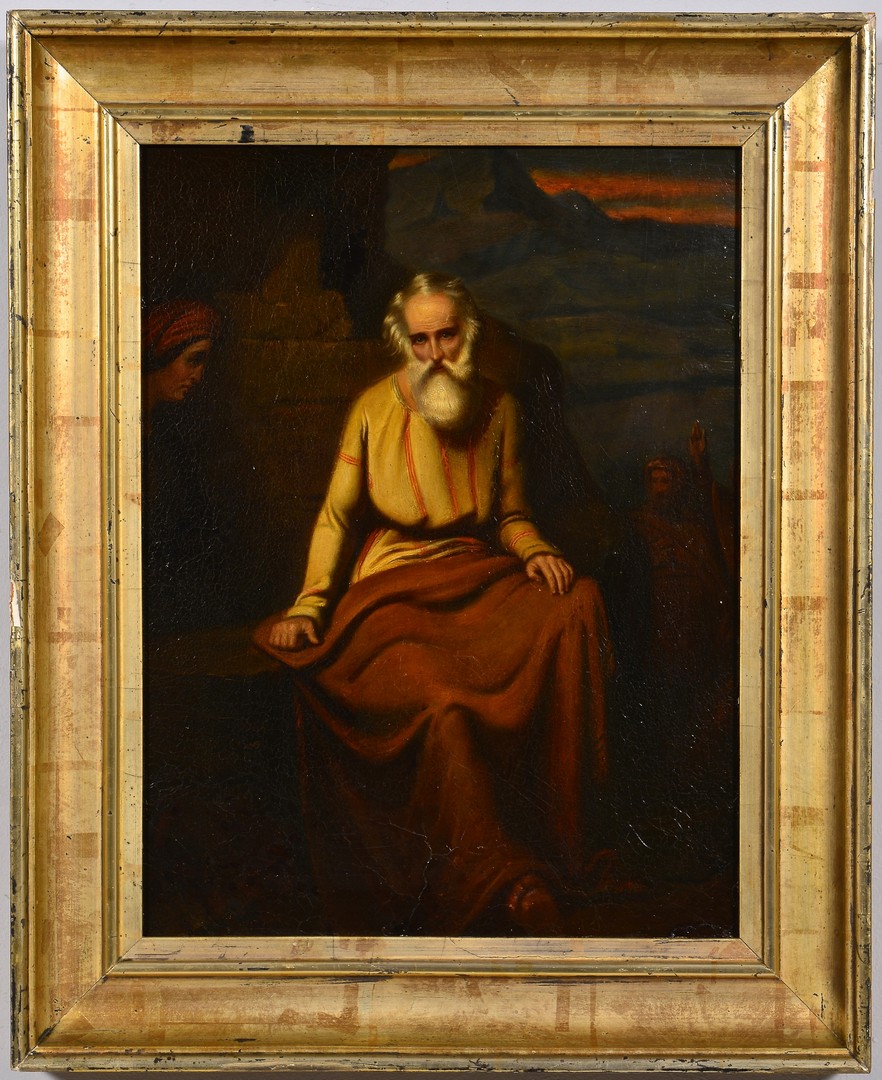 Lot 219: Oil on Panel Religious Painting