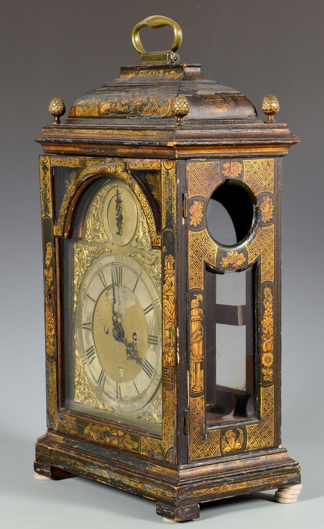 Lot 230: 18th c. Fusee Clock, Chinoiserie Case