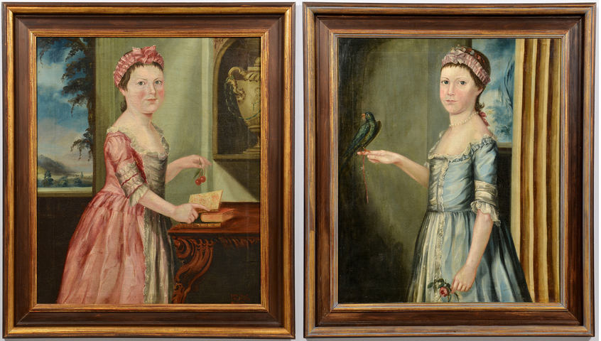 Two sisters (one is signed TPT, dated 1772). Est. $3,000-3500 per each