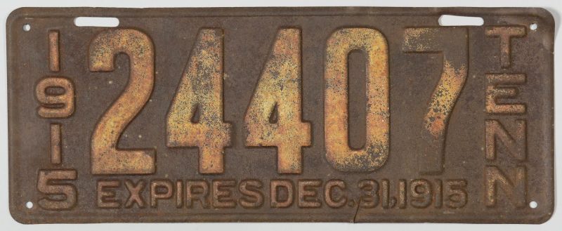 early license plate