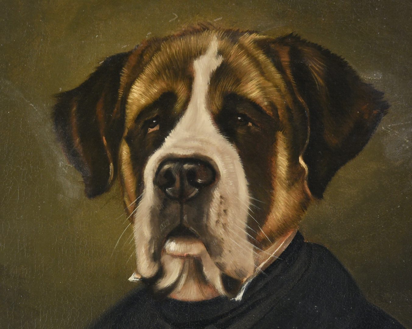 Lot 665: Thierry Poncelet O/C Dog in Suit