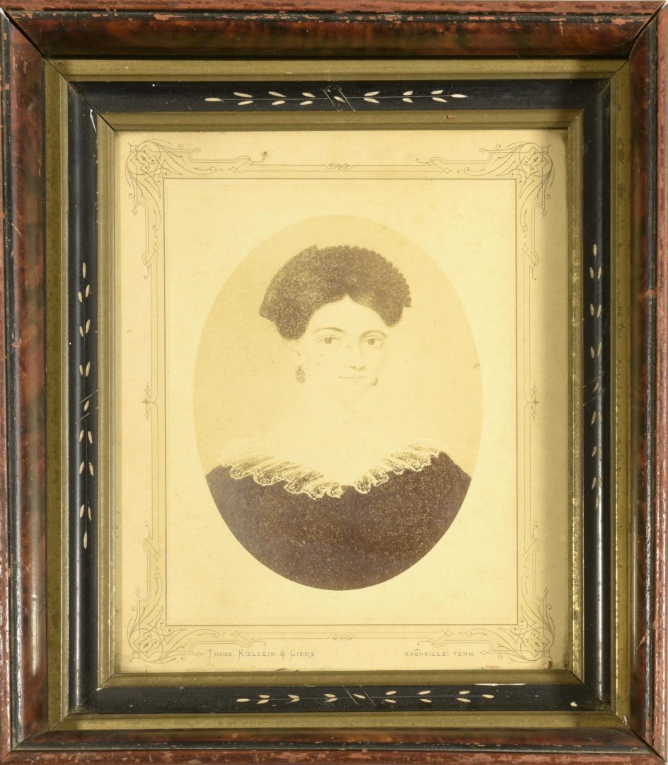 Lot 216: Portrait miniature of Nancy Davis, TN